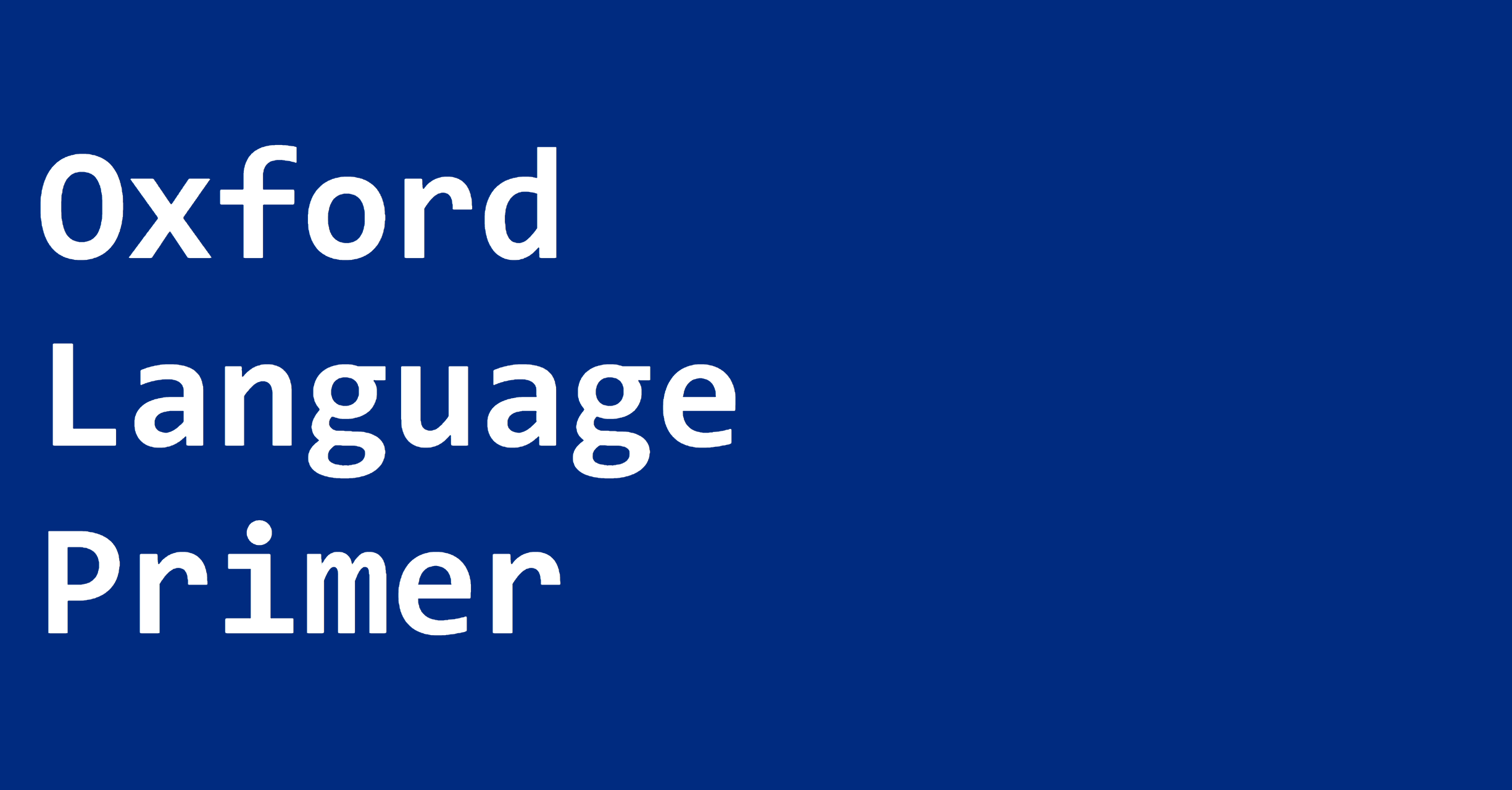 The text Oxford Language Technology